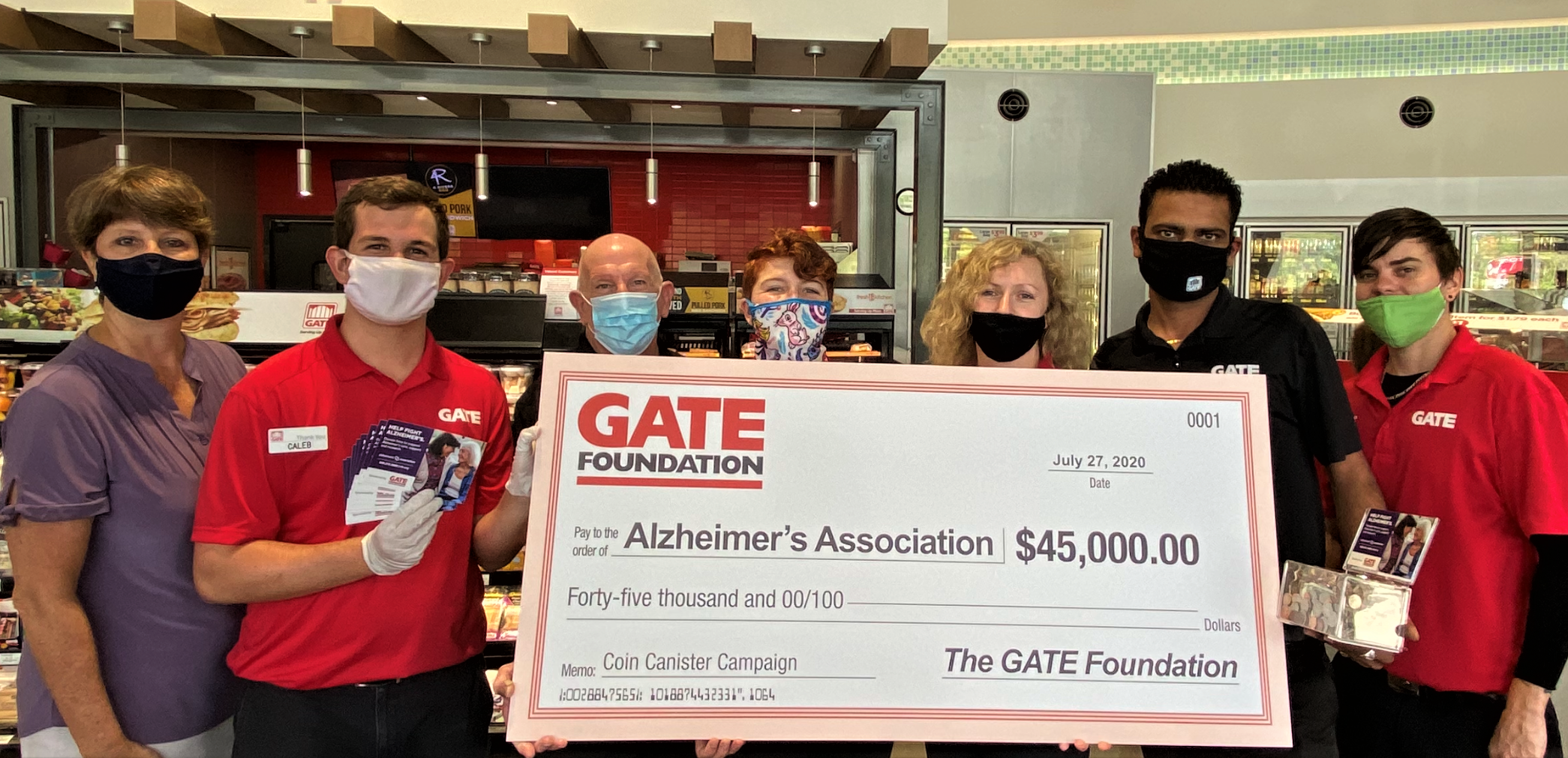 GATE COIN BOX CAMPAIGN RAISES $45,000 FOR ALZHEIMER’S ASSOCIATION