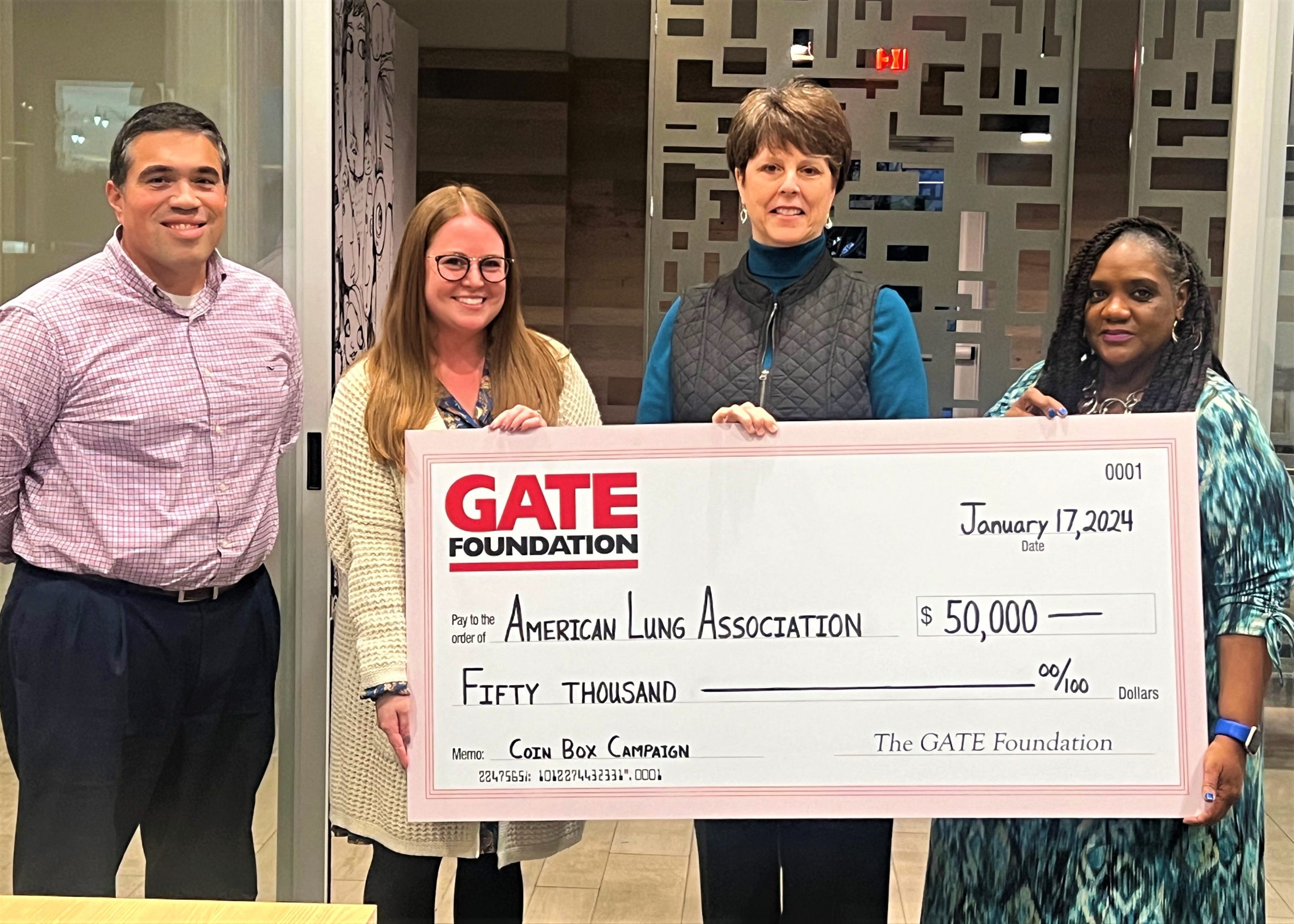 THE GATE FOUNDATION RAISES $50,000 FOR AMERICAN LUNG ASSOCIATION